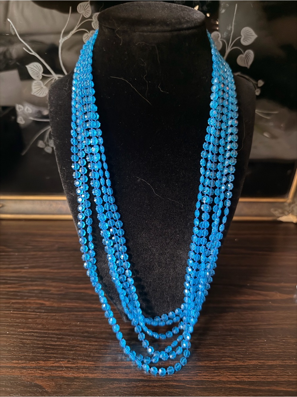 Multi-Strand Blue Crystal Necklace - Women Jewelry